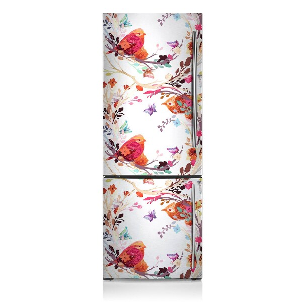 Sticker frigo magnetique Oiseaux sur la branche