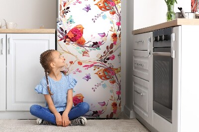 Sticker frigo magnetique Oiseaux sur la branche