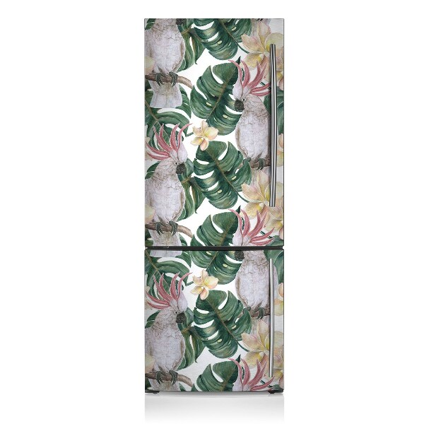 Deco frigo magnetique Perroquets tropicaux