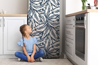 Sticker magnet frigo Feuilles dessinées