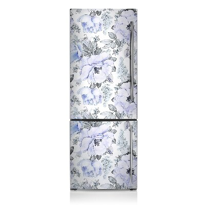 Sticker frigo magnetique Roses bleues