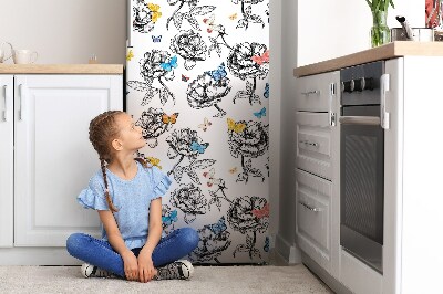 Cache frigo magnetique Papillons