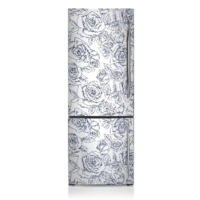 Cache frigo magnetique Roses bleues