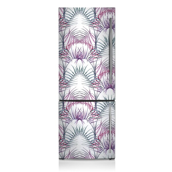 Cache frigo magnetique Feuilles roses
