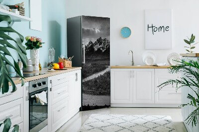 Cache frigo magnetique Montagne sombre