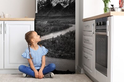 Cache frigo magnetique Montagne sombre