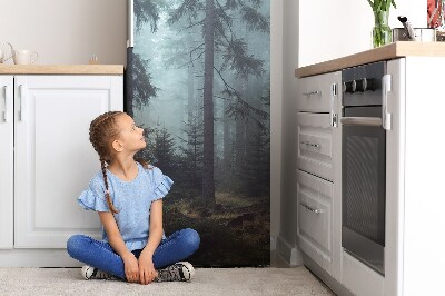 Cache frigo magnetique Forêt brumeuse