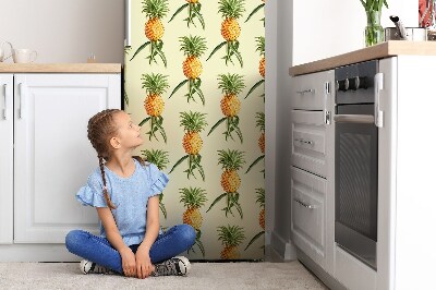 Cache frigo magnetique Motif d'ananas