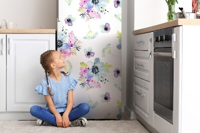 Deco frigo magnetique Fleurs pourpres