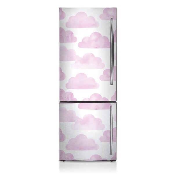 Magnet frigo grand format Nuages roses