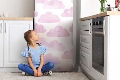 Magnet frigo grand format Nuages ​​roses