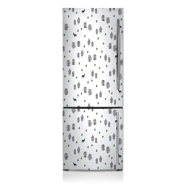 Magnet frigo grand format Cerf dans la forêt