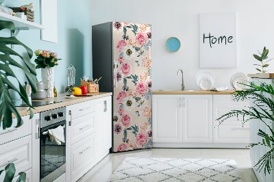 Deco frigo magnetique Fleurs pastel