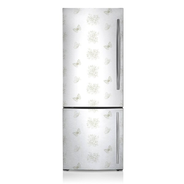 Cache frigo magnetique Papillons et fleurs