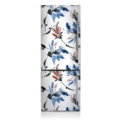 Decoration frigo magnetique Fleurs aquarelles