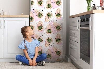Decoration frigo magnetique Texture du cactus
