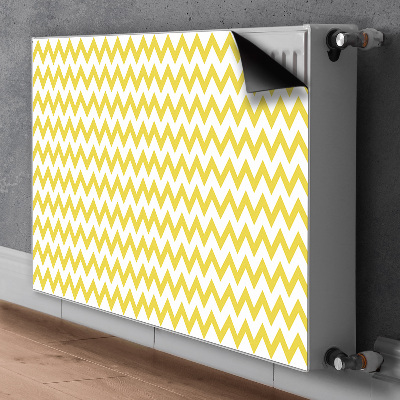 Aimant cache radiateur Zigzags jaunes