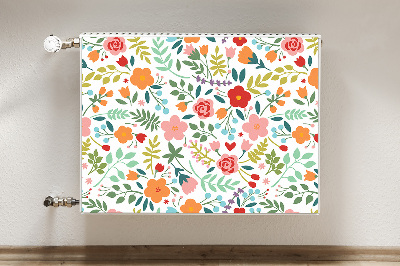 Tapis de radiateur décoratif Image avec des fleurs