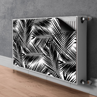 Tapis magnétique pour radiateur Feuilles de palmier noire