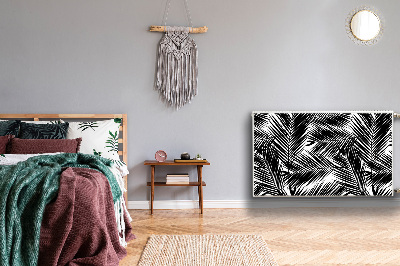 Tapis magnétique pour radiateur Feuilles de palmier noire