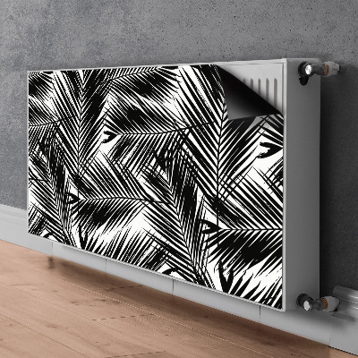 Tapis magnétique pour radiateur Feuilles de palmier noire
