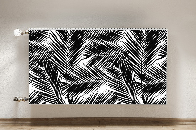 Tapis magnétique pour radiateur Feuilles de palmier noire