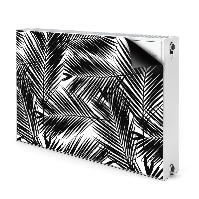 Tapis magnétique pour radiateur Feuilles de palmier noire