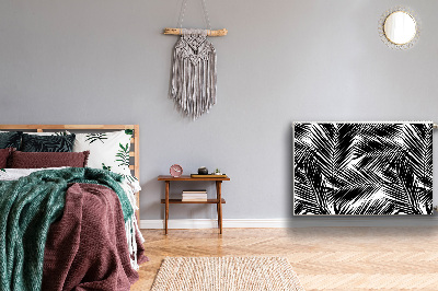 Tapis magnétique pour radiateur Feuilles de palmier noire