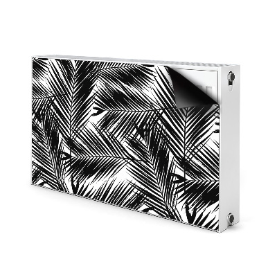 Tapis magnétique pour radiateur Feuilles de palmier noire