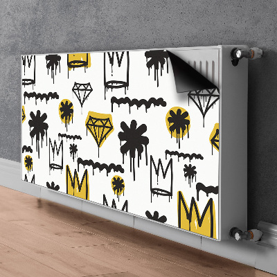 Aimant cache radiateur Couronne de graffitis