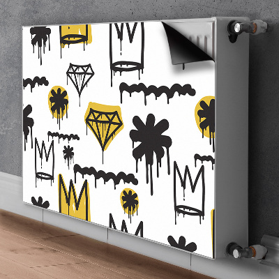 Aimant cache radiateur Couronne de graffitis