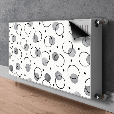 Cache radiateur déco Cercles à jet d'encre