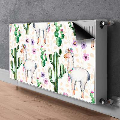 Un tapis avec un imprimé radiateur Lama