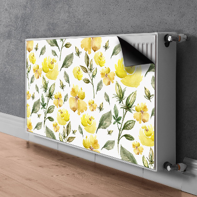 Aimant cache radiateur Fleurs jaunes