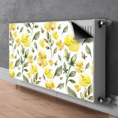 Aimant cache radiateur Fleurs jaunes