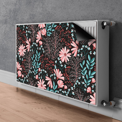 Un tapis avec un imprimé radiateur Fleurs vintage