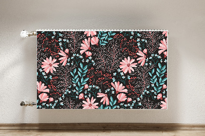 Un tapis avec un imprimé radiateur Fleurs vintage