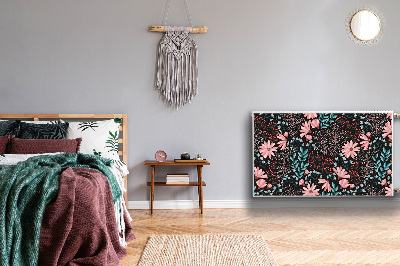 Un tapis avec un imprimé radiateur Fleurs vintage