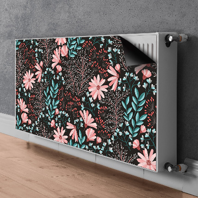 Un tapis avec un imprimé radiateur Fleurs vintage