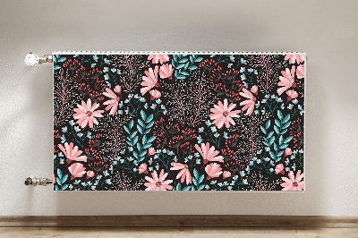 Un tapis avec un imprimé radiateur Fleurs vintage