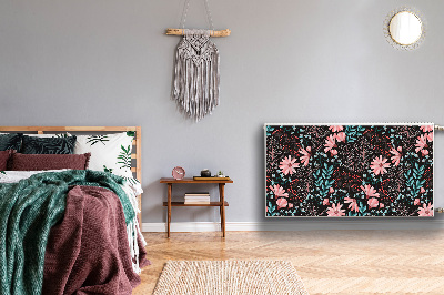 Un tapis avec un imprimé radiateur Fleurs vintage