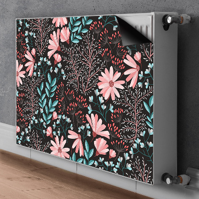 Un tapis avec un imprimé radiateur Fleurs vintage