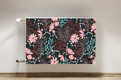 Un tapis avec un imprimé radiateur Fleurs vintage