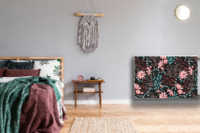 Un tapis avec un imprimé radiateur Fleurs vintage