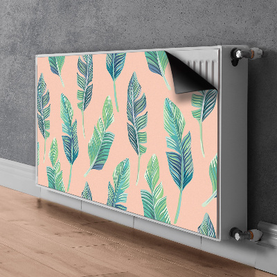 Aimant décoratif pour radiateur Feuilles de pêche