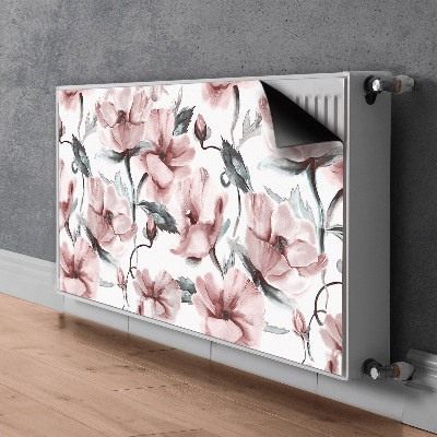 Un tapis avec un imprimé radiateur Image florale