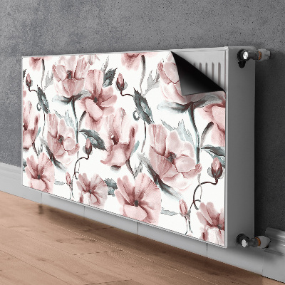 Un tapis avec un imprimé radiateur Image florale