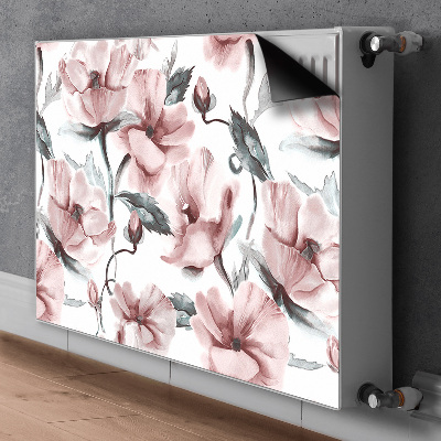 Un tapis avec un imprimé radiateur Image florale