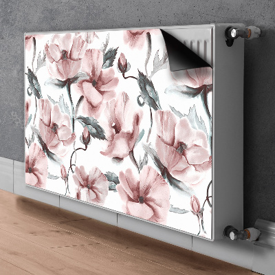 Un tapis avec un imprimé radiateur Image florale