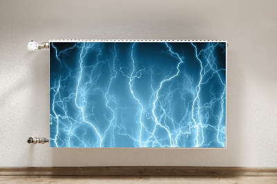 Tapis de radiateur décoratif Lightning bleu